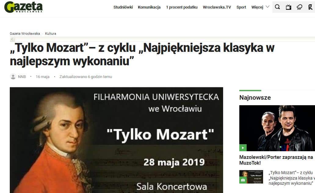 gazeta wrocławska o filharmonii uniwersyteckiej